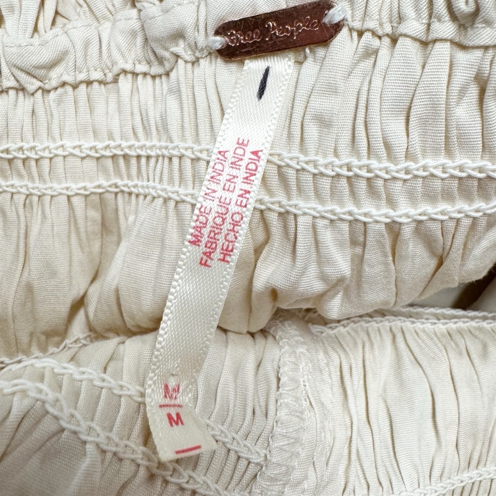 Free People Cream Midi Dress with Red Trim - Picture 9 of 12